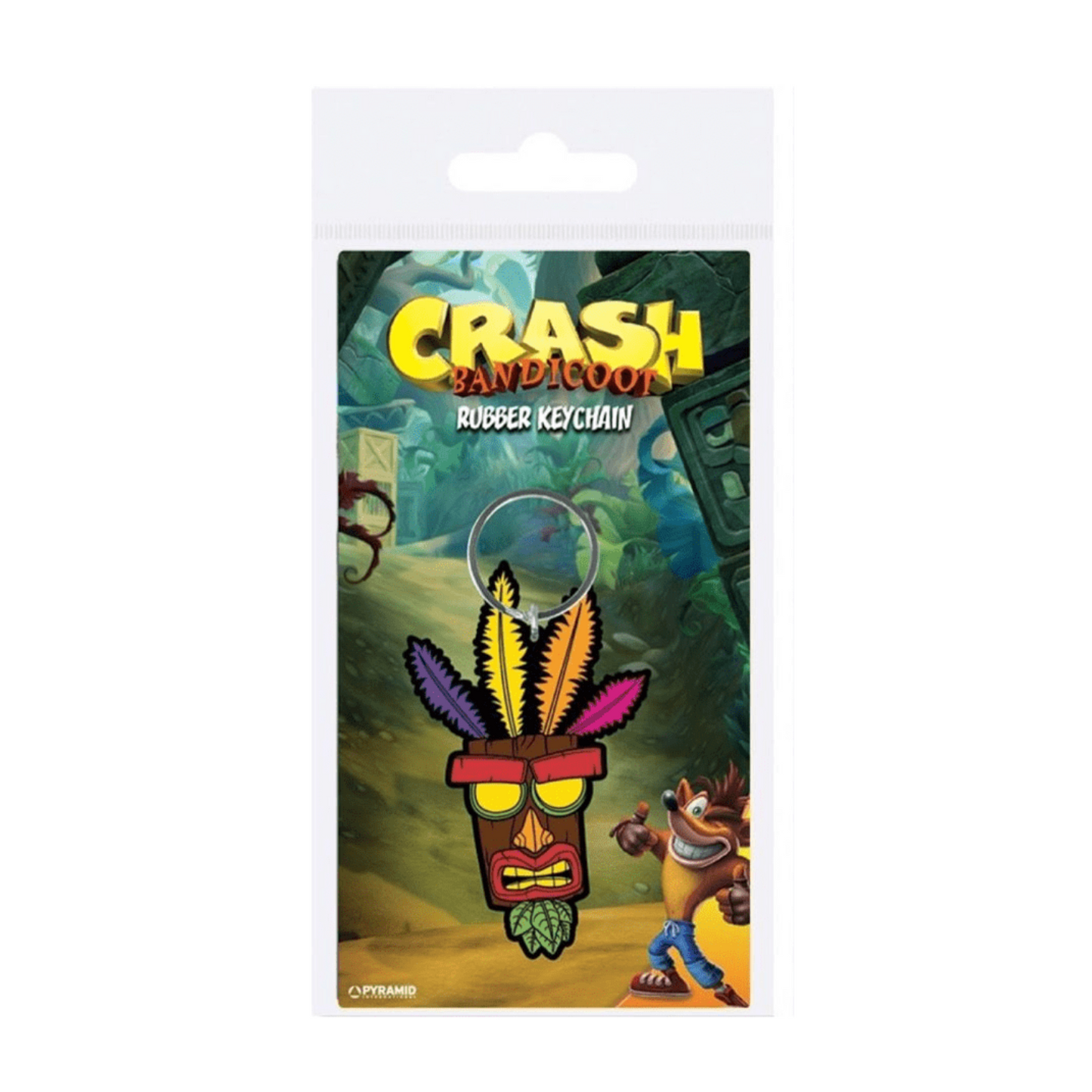 Crash Bandicoot Mask Rubber Keychain