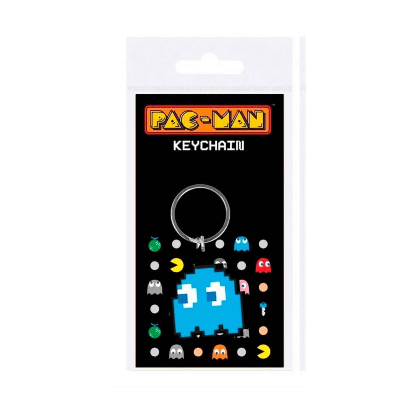 Pac-Man Blue Ghost Rubber Keychain