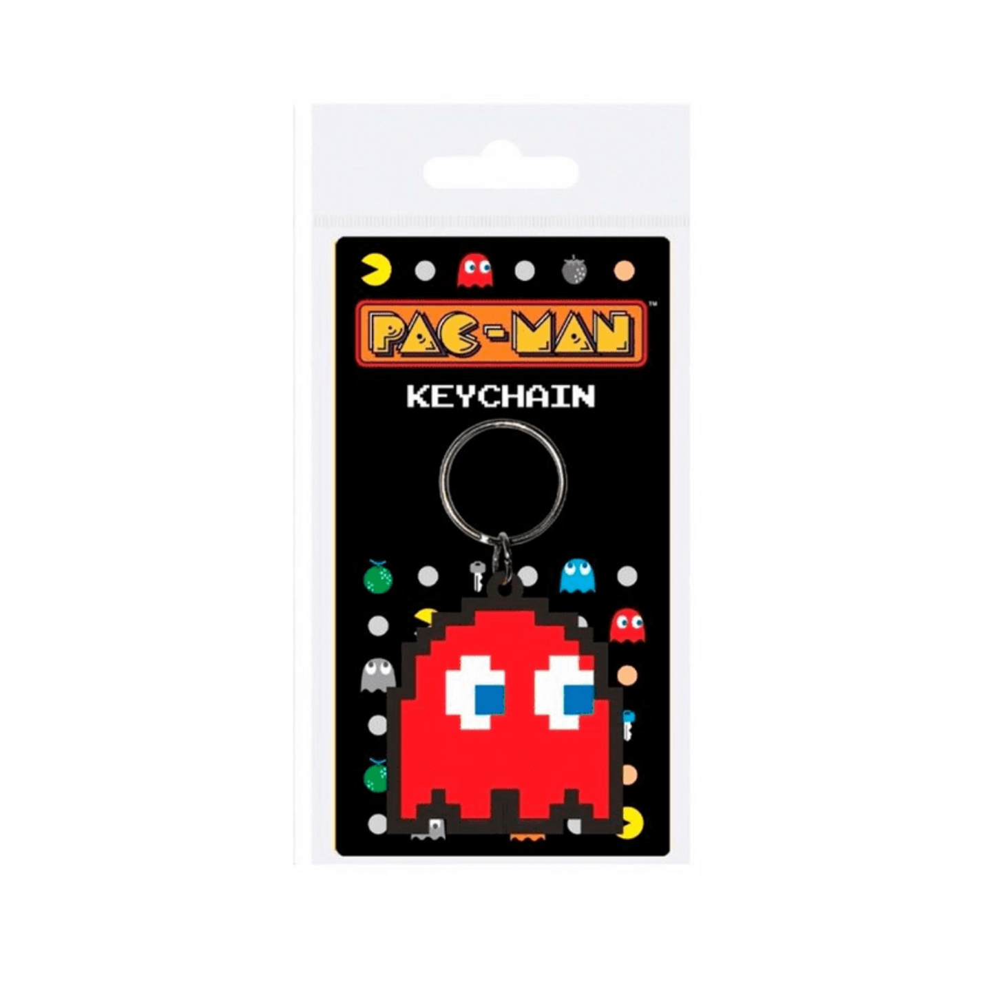 Pac-Man Red Ghost Rubber Keychain