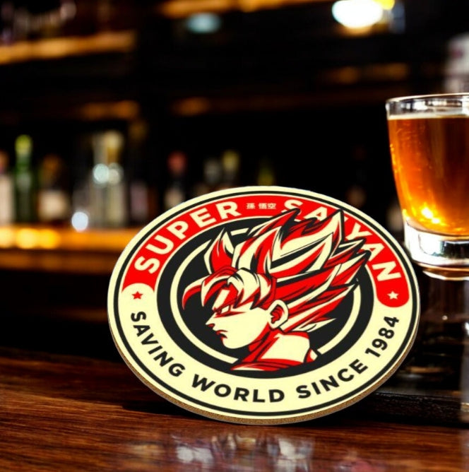 Dragonball Z - Goku Badge Round Coasters