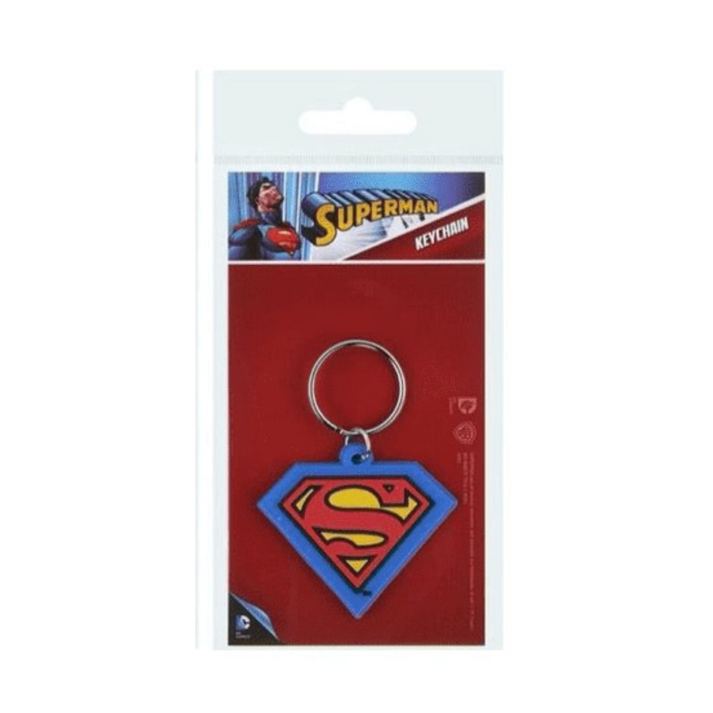 Superman Symbol Rubber Keychain