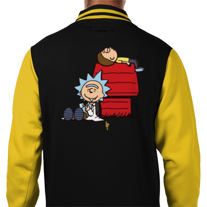 Rick & Morty x Snoopy - Chilling Varsity Jacket