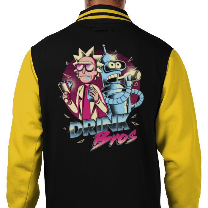 Rick & Morty x Futurama - Drink Bros Varsity Jacket