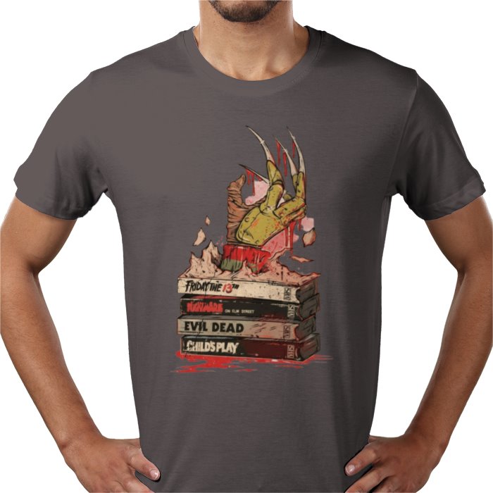 VHS Horror Tapes - Freddy Theme T Shirt