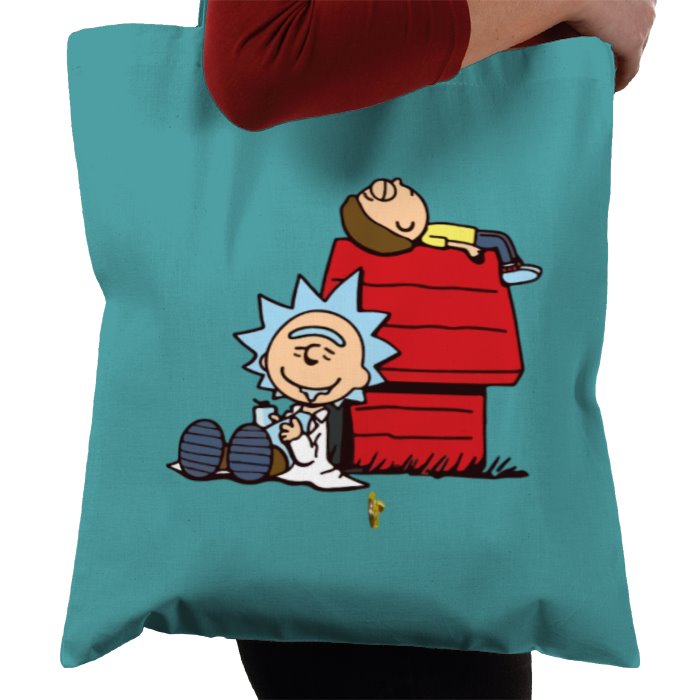 Rick & Morty x Snoopy - Snoopy Rick Tote Bag