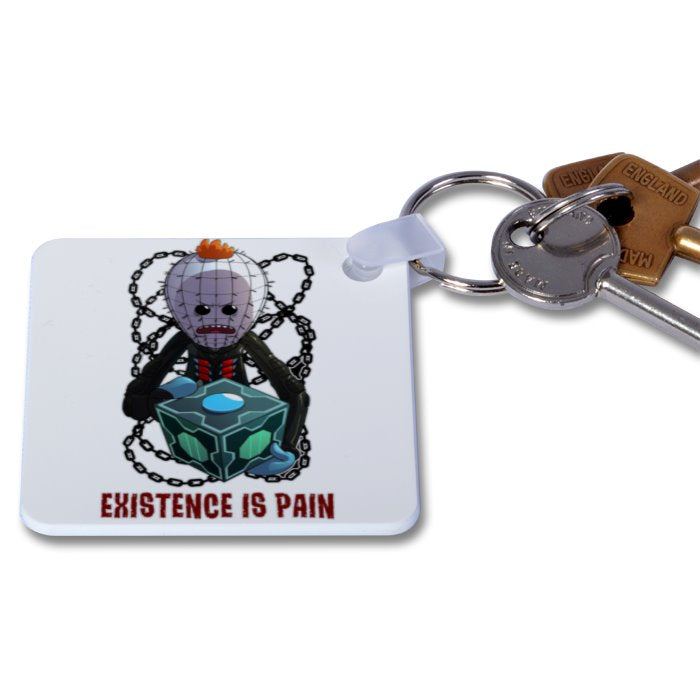 Rick & Morty x Hellraiser - Existence Is Pain Keyring