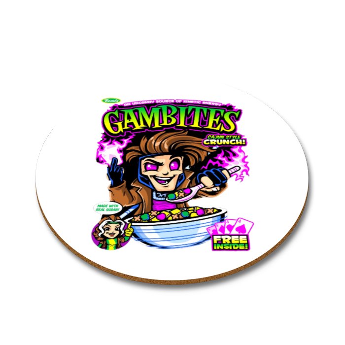 Lucky Charms x X-Men's Gambit - Gambites Round Coasters
