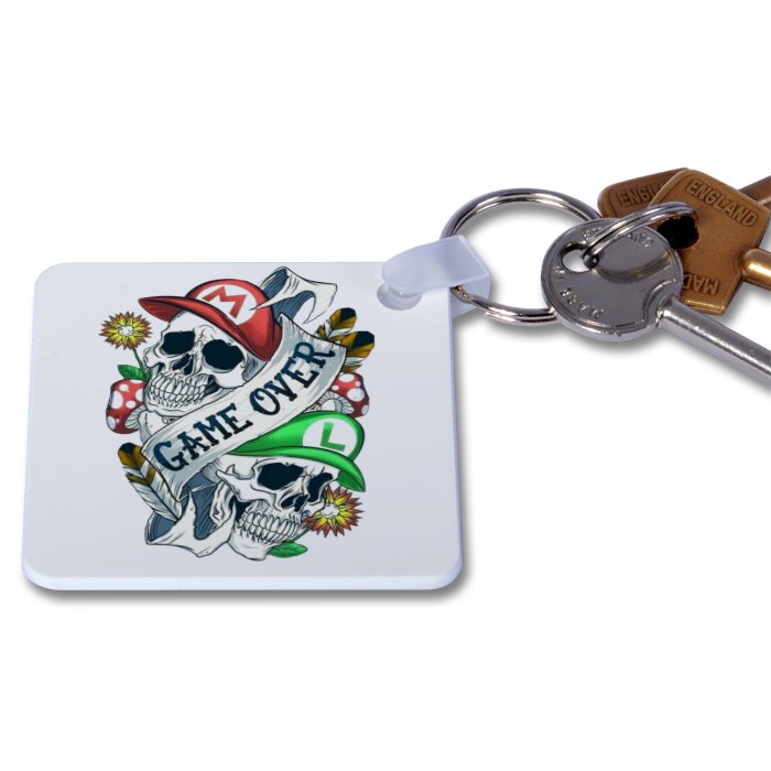 Super Mario Bro's - Game Over Tattoo Keyring