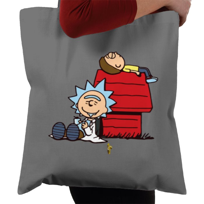 Rick & Morty x Snoopy - Snoopy Rick Tote Bag