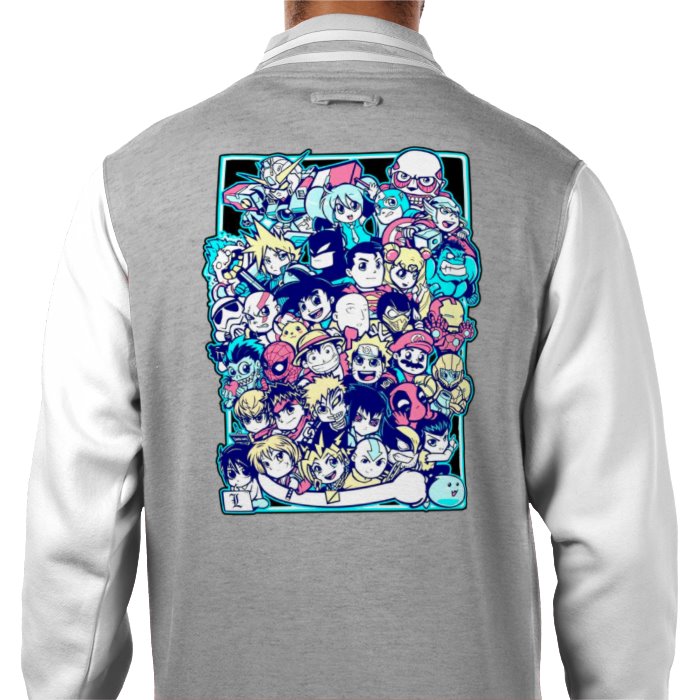 Anime - Collage 2 Varsity Jacket