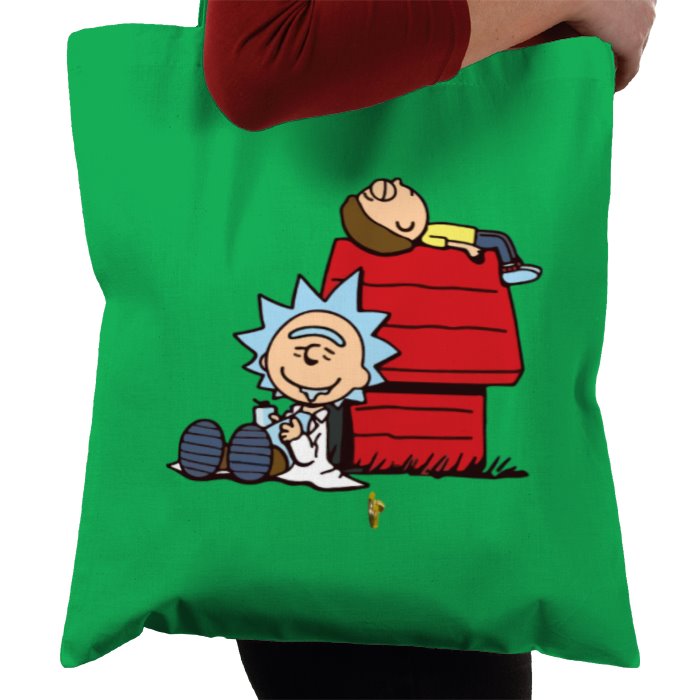 Rick & Morty x Snoopy - Snoopy Rick Tote Bag