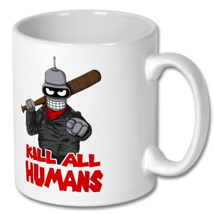 Futurama x The Walking Dead - Kill All Humans Mug