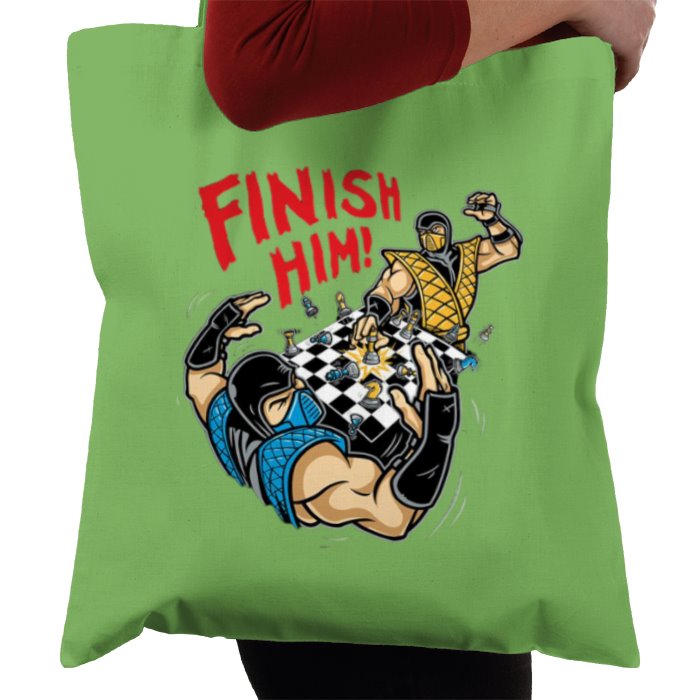 Mortal Kombat - Finish Him Chess Tote Bag