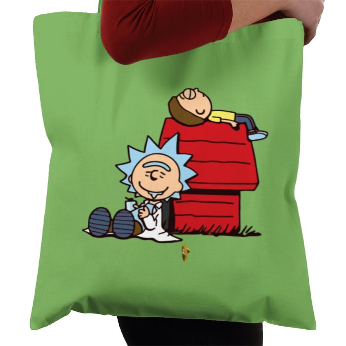 Rick & Morty x Snoopy - Snoopy Rick Tote Bag