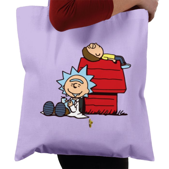 Rick & Morty x Snoopy - Snoopy Rick Tote Bag
