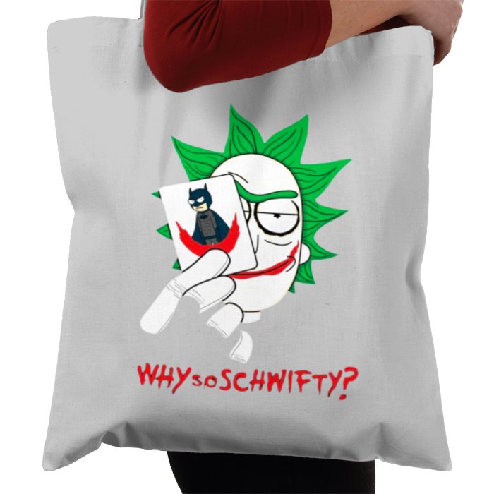 Rick & Morty & Batman - Why So Schwifty Tote Bag