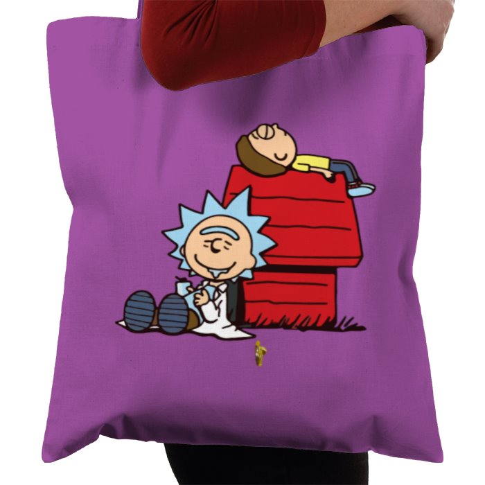 Rick & Morty x Snoopy - Snoopy Rick Tote Bag