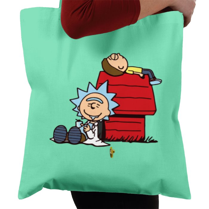 Rick & Morty x Snoopy - Snoopy Rick Tote Bag