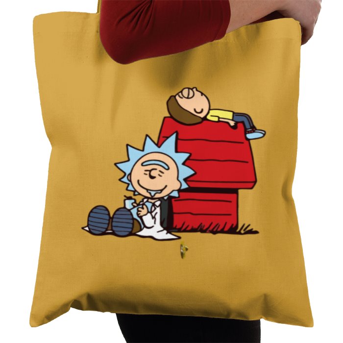 Rick & Morty x Snoopy - Snoopy Rick Tote Bag