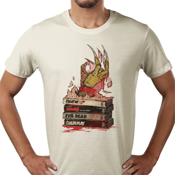 VHS Horror Tapes - Freddy Theme T Shirt