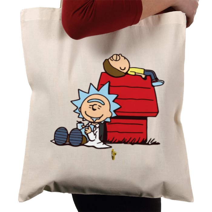 Rick & Morty x Snoopy - Snoopy Rick Tote Bag