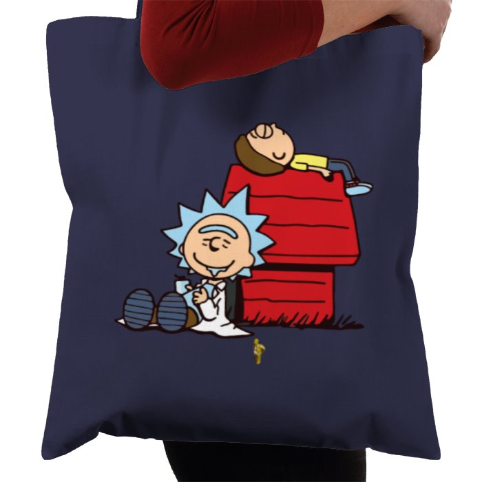Rick & Morty x Snoopy - Snoopy Rick Tote Bag