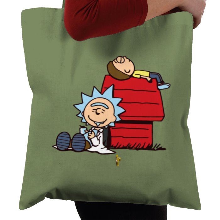 Rick & Morty x Snoopy - Snoopy Rick Tote Bag