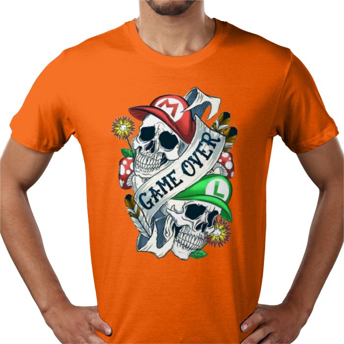 Super Mario Bro's - Game Over Tattoo Style T-shirt