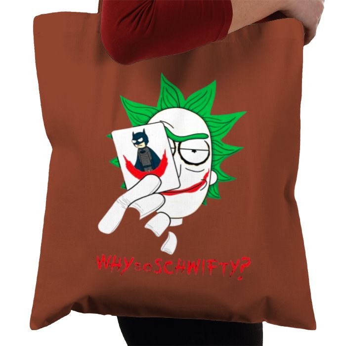 Rick & Morty & Batman - Why So Schwifty Tote Bag