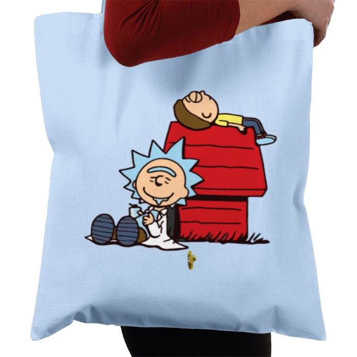 Rick & Morty x Snoopy - Snoopy Rick Tote Bag