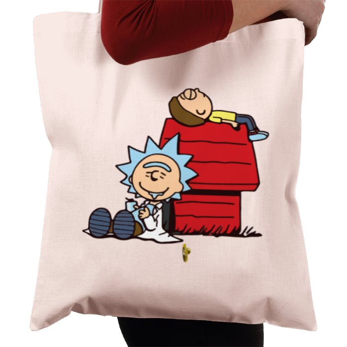 Rick & Morty x Snoopy - Snoopy Rick Tote Bag