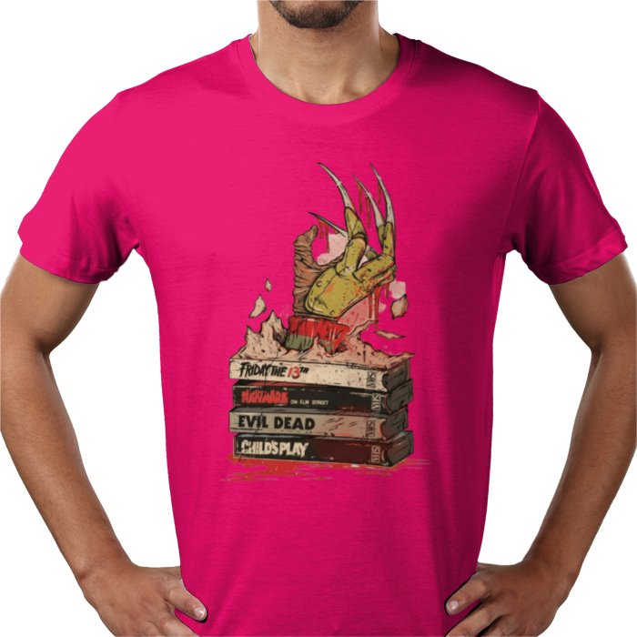 VHS Horror Tapes - Freddy Theme T Shirt