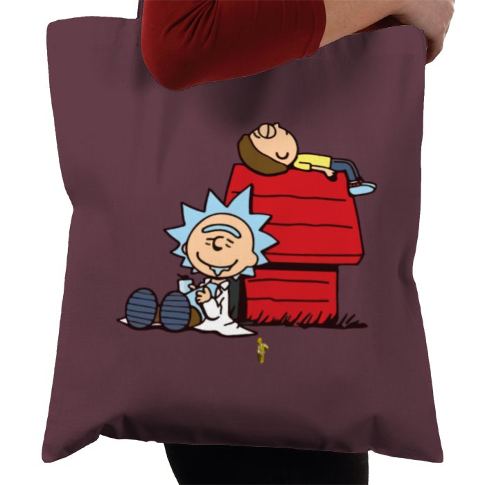 Rick & Morty x Snoopy - Snoopy Rick Tote Bag