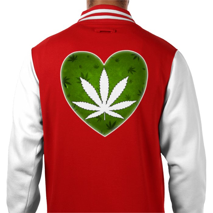 Cannabis Heart Varsity Jacket