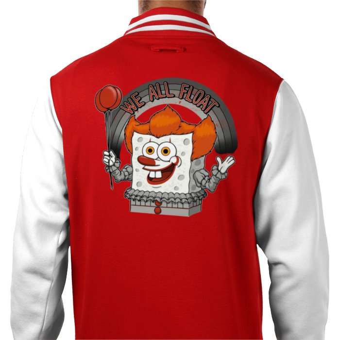Pennywise "IT" x SpongeBob Square Pants - We All Float Varsity Jacket