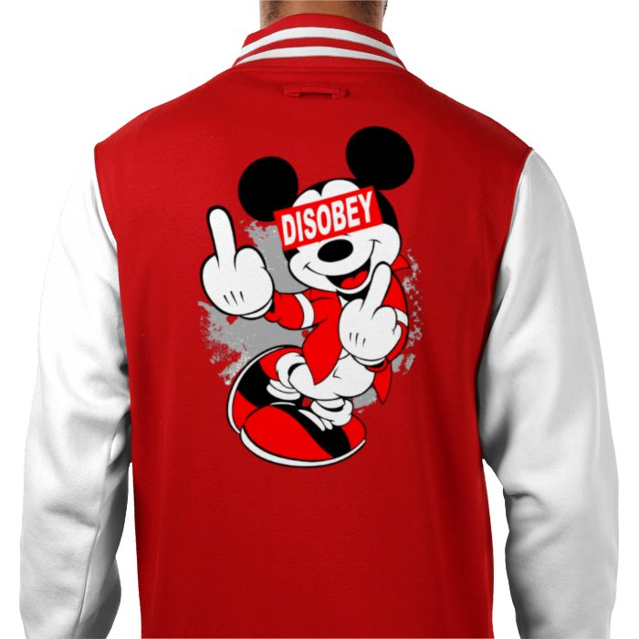 Mickey Mouse - Disobey Varsity Jacket