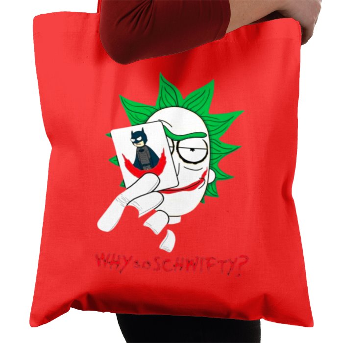Rick & Morty & Batman - Why So Schwifty Tote Bag