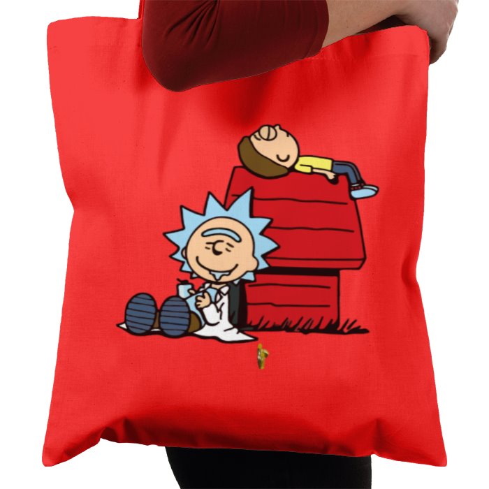 Rick & Morty x Snoopy - Snoopy Rick Tote Bag