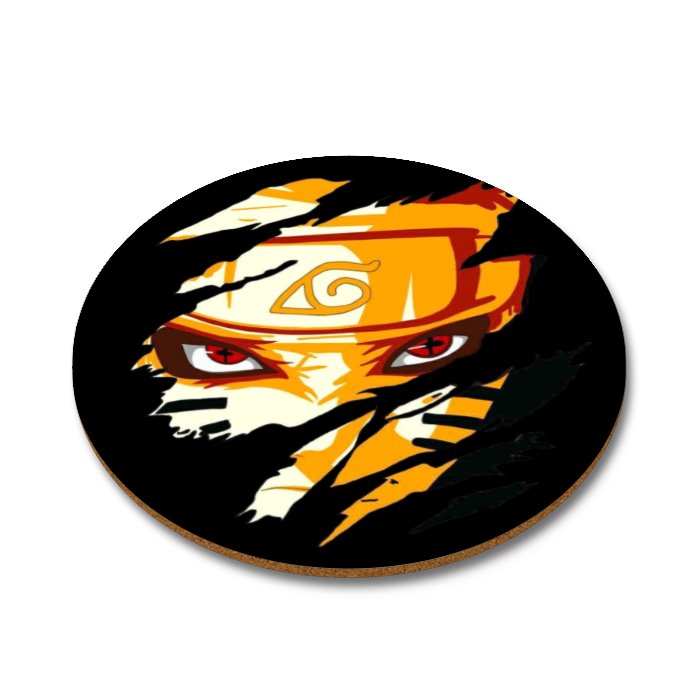 Naruto - Ripped Face Round Coasters