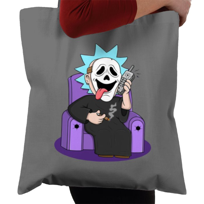 Rick & Morty & Scream - Ghostface Rick Whassup Tote Bag