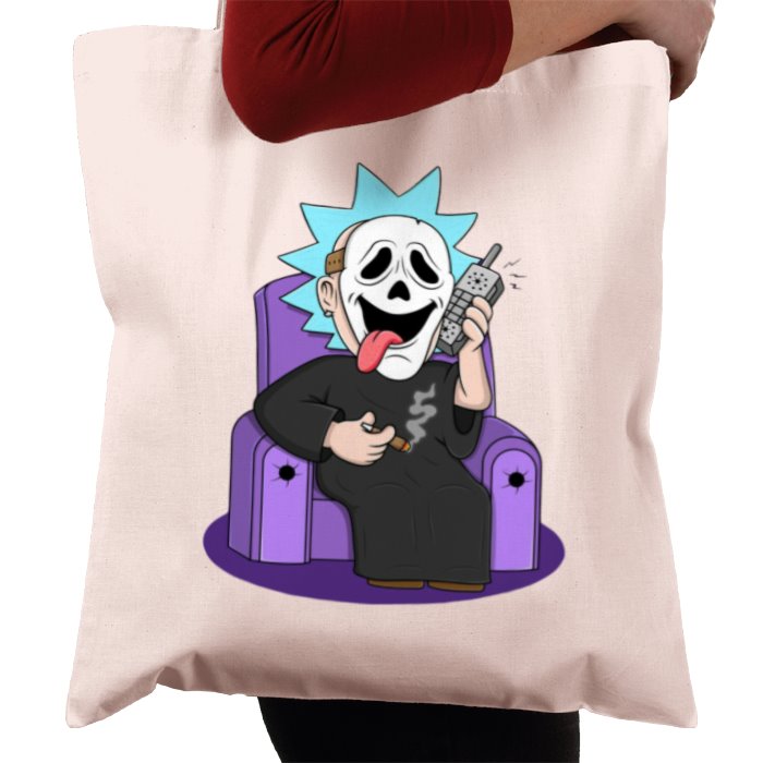 Rick & Morty & Scream - Ghostface Rick Whassup Tote Bag