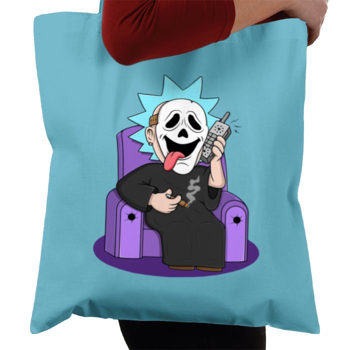 Rick & Morty & Scream - Ghostface Rick Whassup Tote Bag