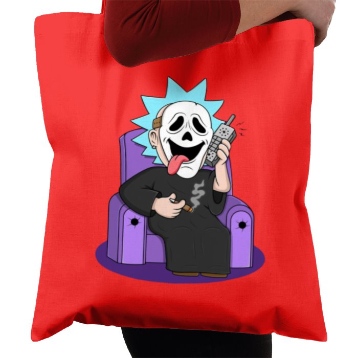 Rick & Morty & Scream - Ghostface Rick Whassup Tote Bag