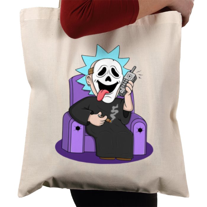 Rick & Morty & Scream - Ghostface Rick Whassup Tote Bag