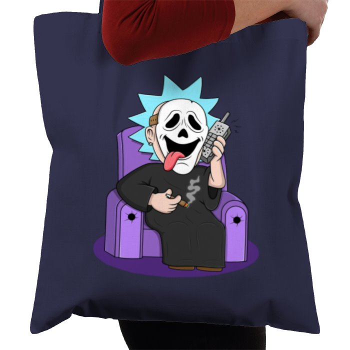 Rick & Morty & Scream - Ghostface Rick Whassup Tote Bag