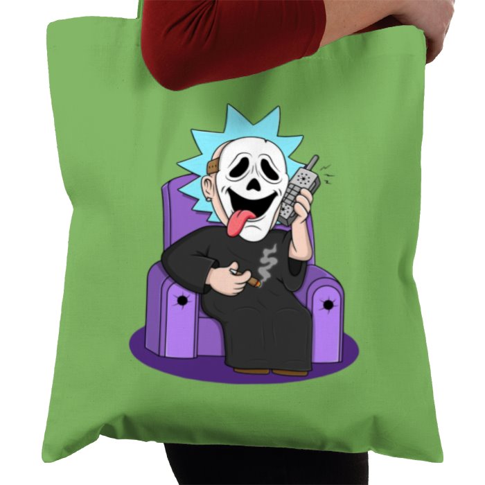 Rick & Morty & Scream - Ghostface Rick Whassup Tote Bag