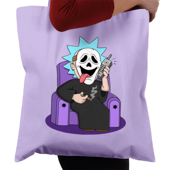 Rick & Morty & Scream - Ghostface Rick Whassup Tote Bag