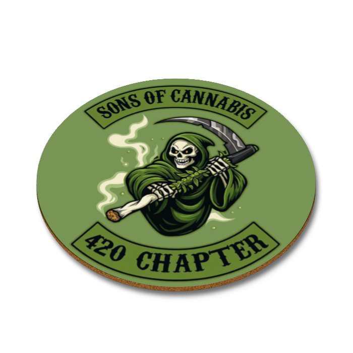 Sons Of Anarchy x Cannabis - Sons Of Cannabis Round Coasters