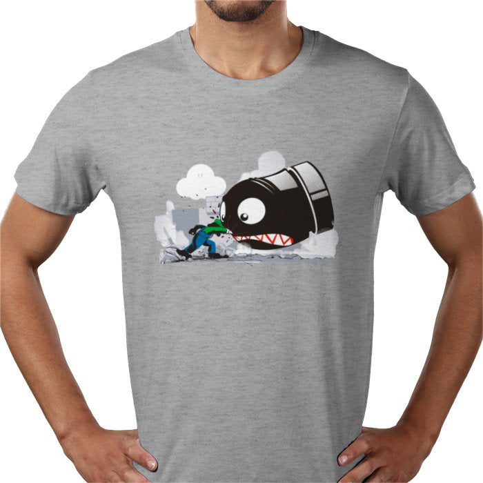 Super Mario Bros — Luigi Punching Bullet Bill T-Shirt