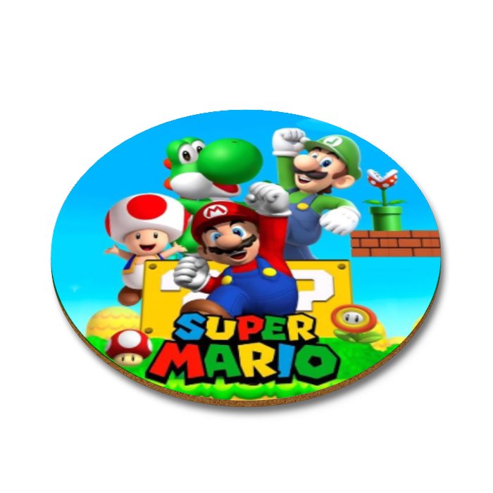 Super Mario Theme Round Coasters